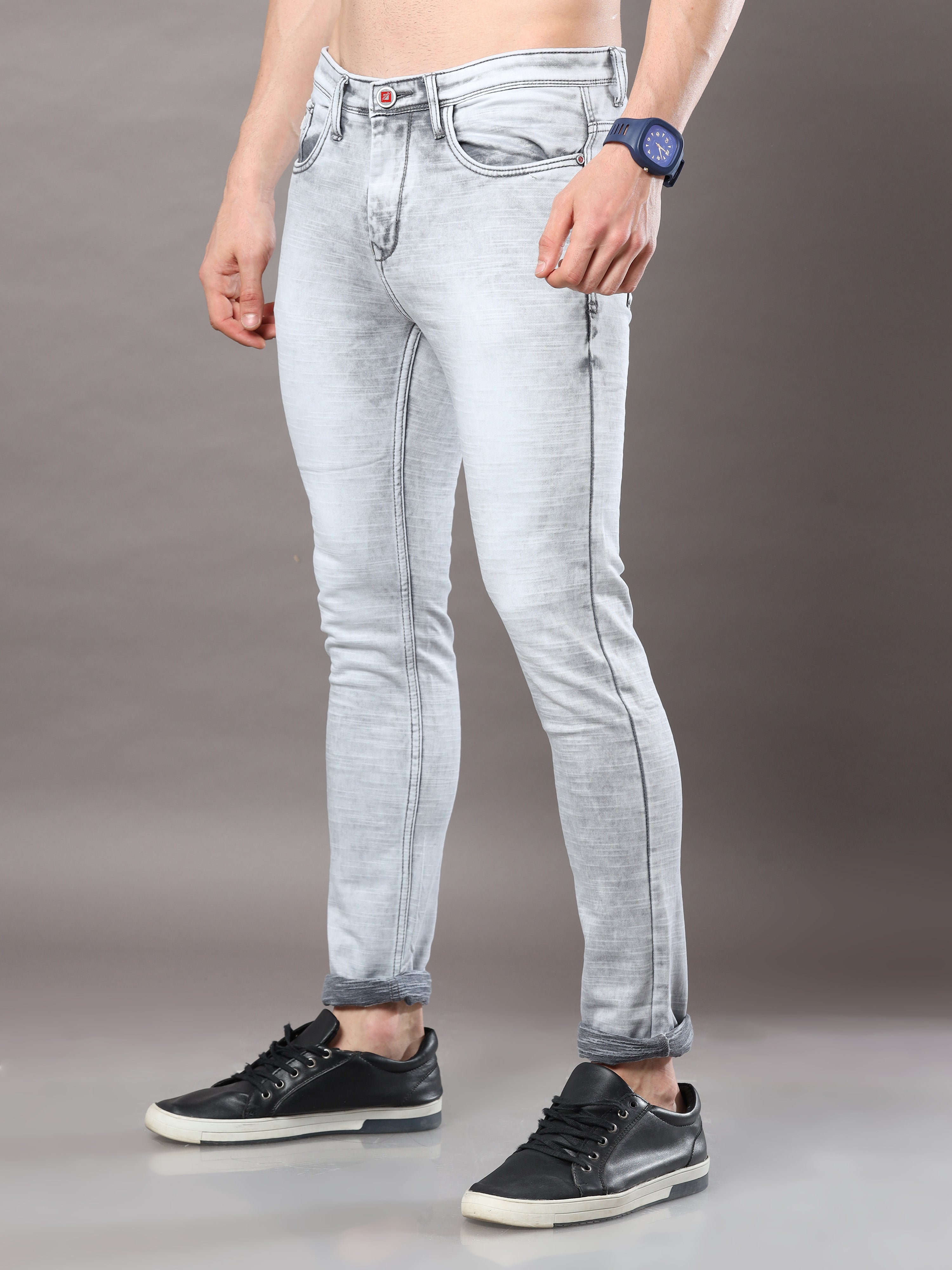 Buy Online|Spykar Men Light Blue Super Slim Fit Narrow Length Low Rise Jeans  (Super Skinny)